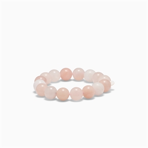 Soï - Chunky Rosa Jade - Krystal armbånd - Sindsro - 12 mm